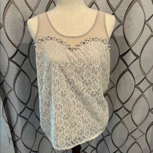 Express Elegant Lace Embellished Women's Top  Size Medium